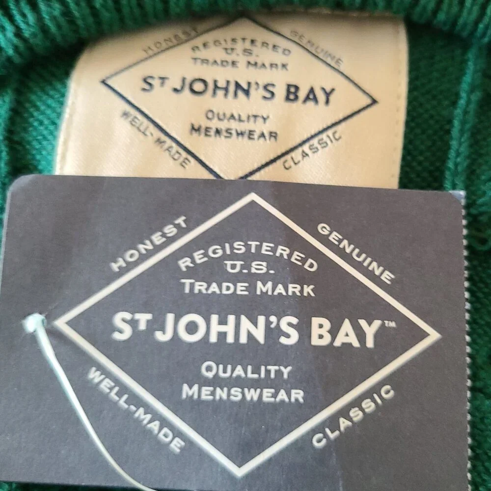 ST. JOHN'S BAY MIDIEVAL GREEN SOFT CREWNECK COMFY SOFT CABLE KNIT SWEATER XL - Picture 4 of 6